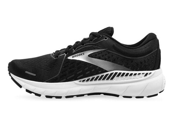 womens ladies brooks adrenaline gts black white running walking support shoe runner sneaker