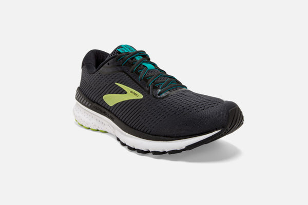 Adrenaline GTS black green blue grass mens running shoes green brooks logo black mesh white sole