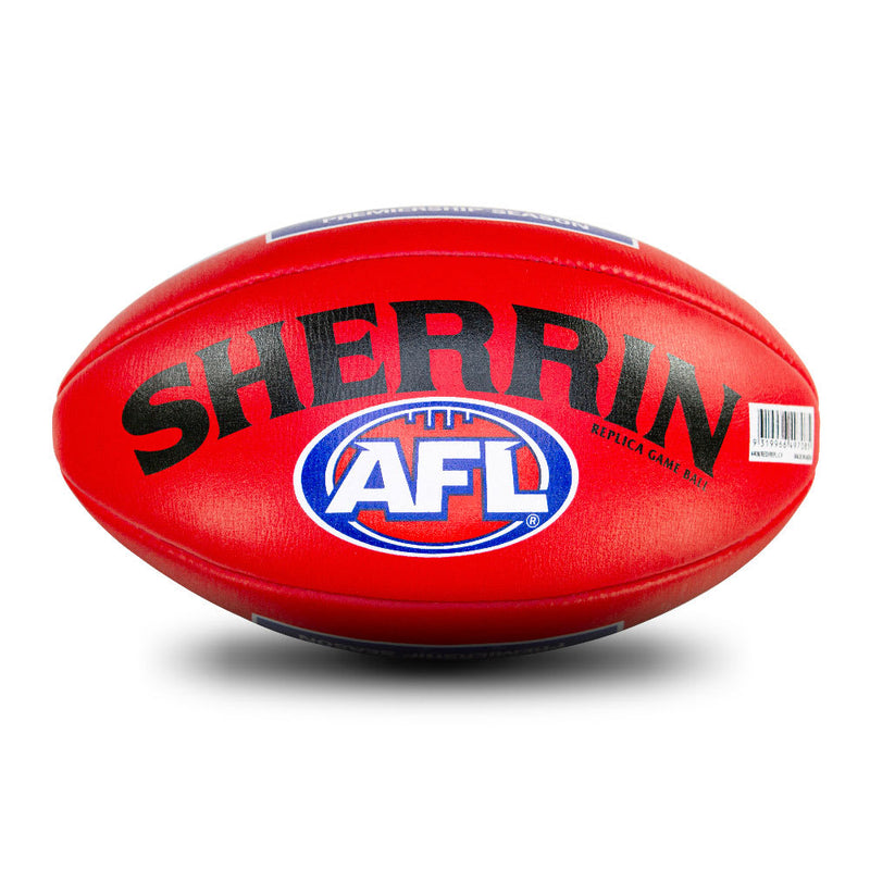AFL REPLICA LEATHER FOOTBALL SHERRIN RED