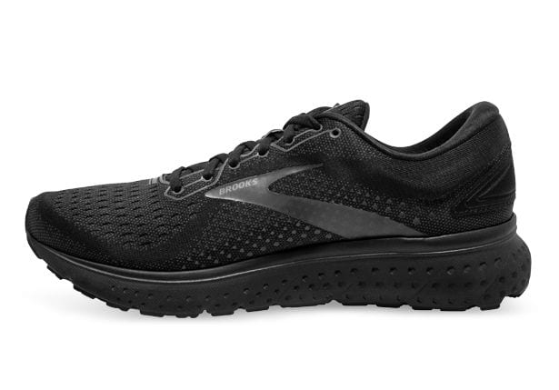 MENS BROOKS GLYCERIN 18 BLACK EBONY RUNNERS FOOTWEAT SNEAKERS RUNNING WALKING SUPPORT SHOE