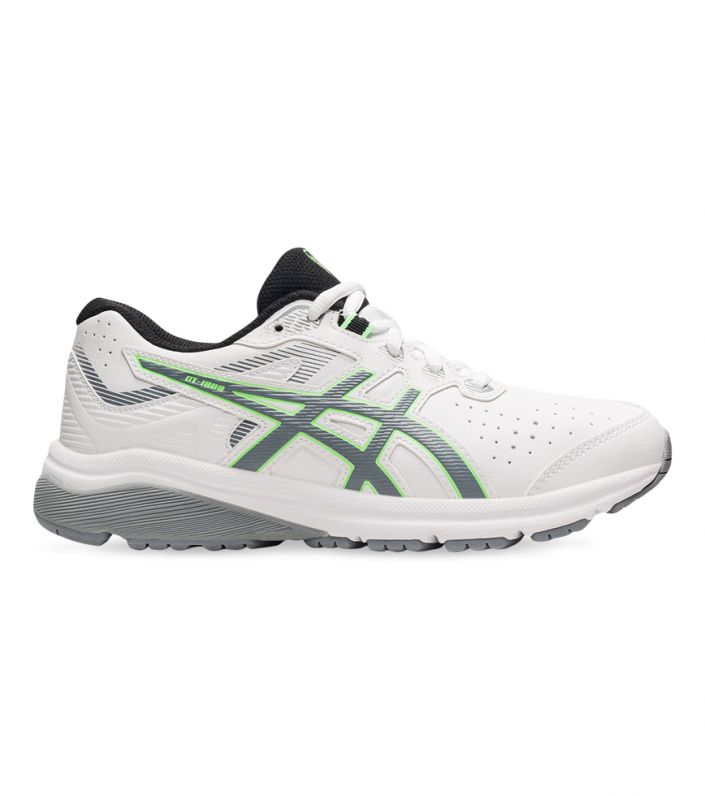 GT-1000 SL GS WHITE SHEET ROCK GREY GREEN MINT BOYS RUNNING SHOES SYNTHETIC LEATHER ASICS