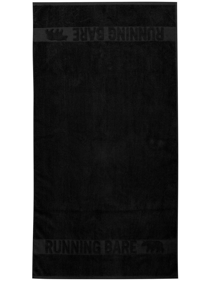RUNNING BARE HIT THE MAT GYM TOWEL BLACK COTTON TERRY