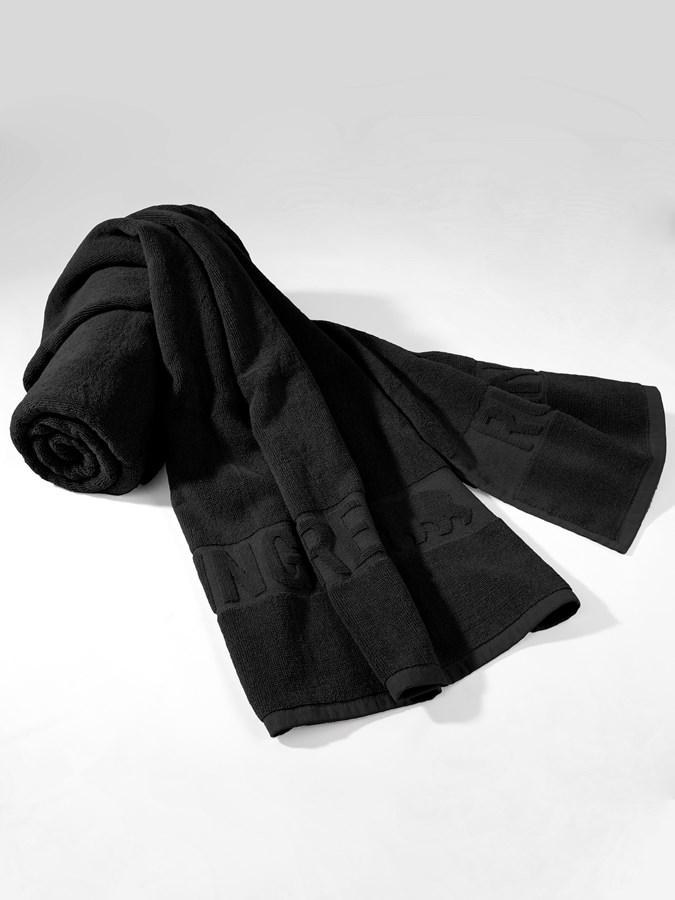 RUNNING BARE HIT THE MAT GYM TOWEL BLACK COTTON TERRY