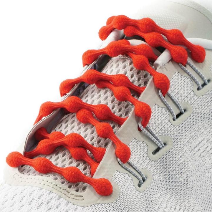 THE ORIGINAL - CATERPY RUN SHOE LACES NO TIE SHOE LACES RUBY RED