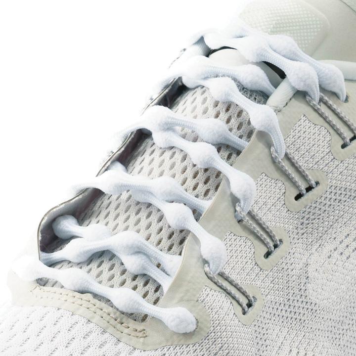 THE ORIGINAL - CATERPY RUN SHOE LACES NO TIE SHOE LACES SILKY WHITE