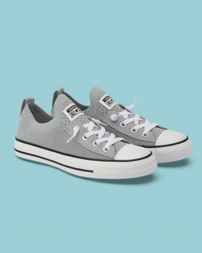 Womens Converse Chuck Taylor All Star Shoreline Knit Slip Low Top Wolf Grey