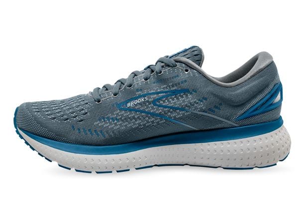 quarry grey dark blue mens brooks glycerin 19 running walking support shoes runners sneakers