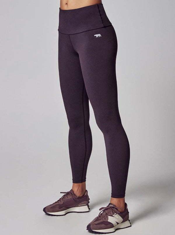 running bare womens ladies full length tight fig marle purple sport gym activewear