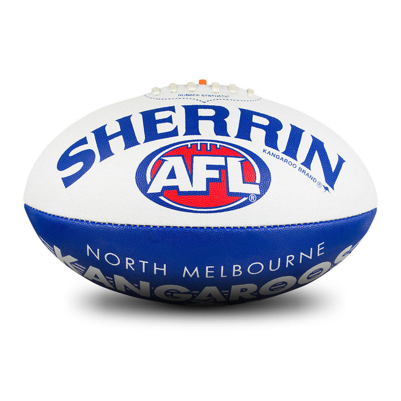 sherrin club football footy balls blue white kangaroos north melbourne fun games entertainment synthetic