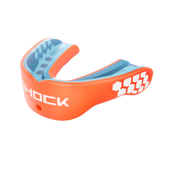 shock doctor shock orange gel max power mouthguard sport football boxing